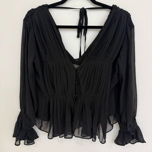 DRESS FORUM Elegant Black Women's Top Size Small
